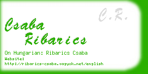 csaba ribarics business card